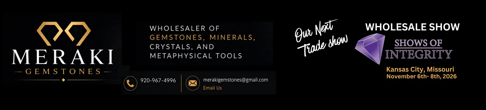 Meraki Gemstones — Homepage Banner