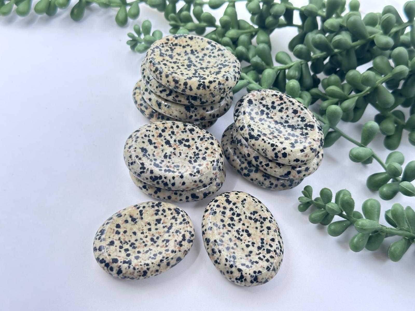 Dalmation Jasper Worry Stones 45x35x10MM