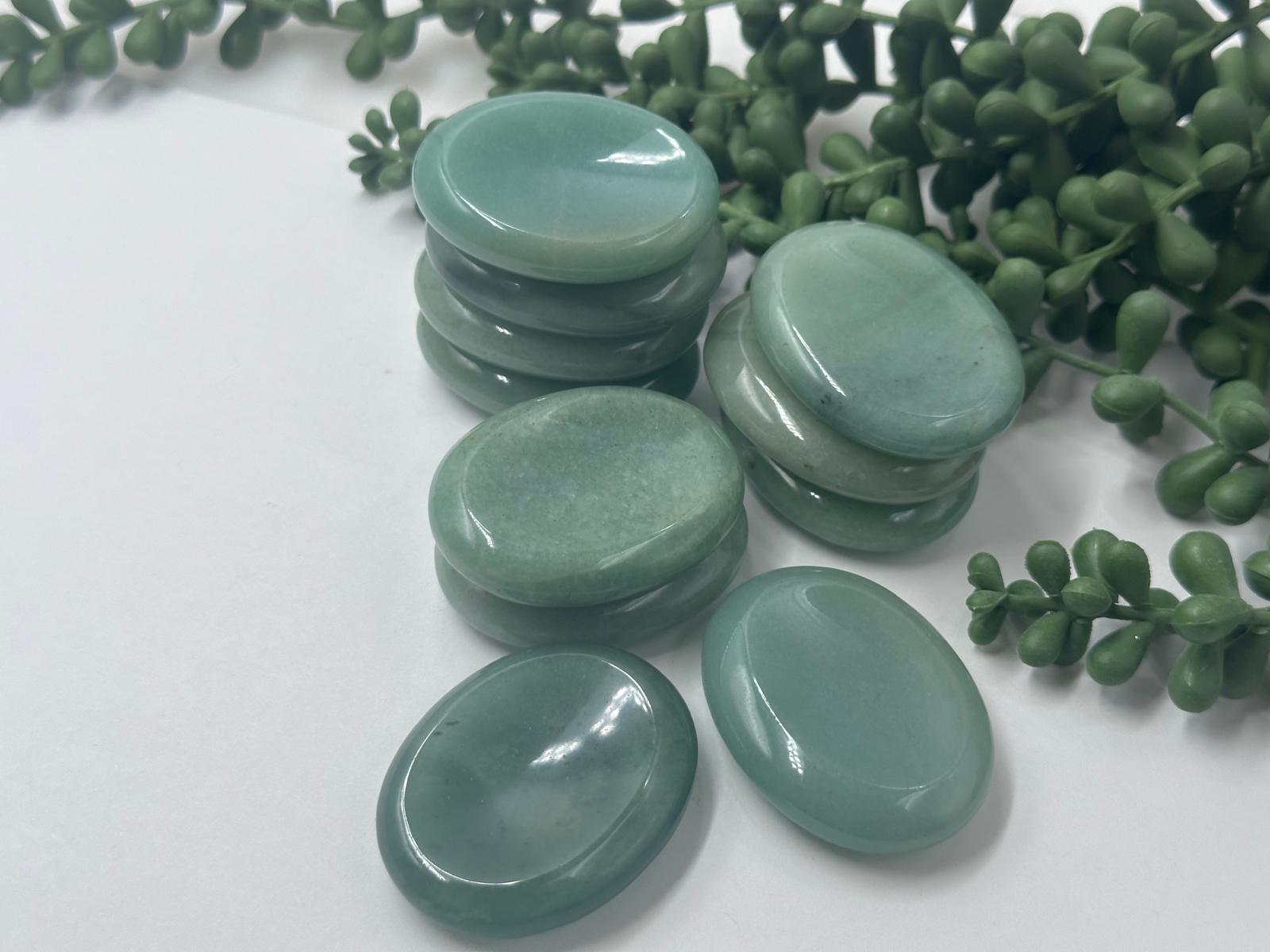 Green Aventurine Worry Stones 45x35x10MM