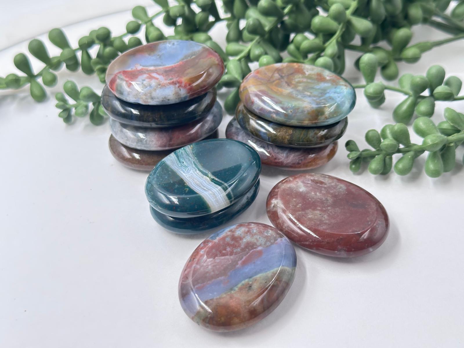 Ocean Jasper Worry Stones 45x35x10MM