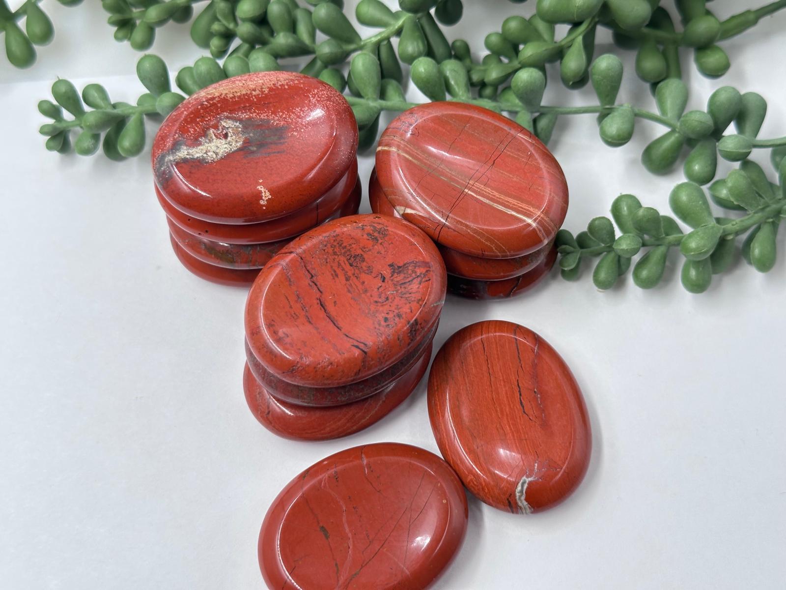 Red Jasper Worry Stones 45x35x10MM