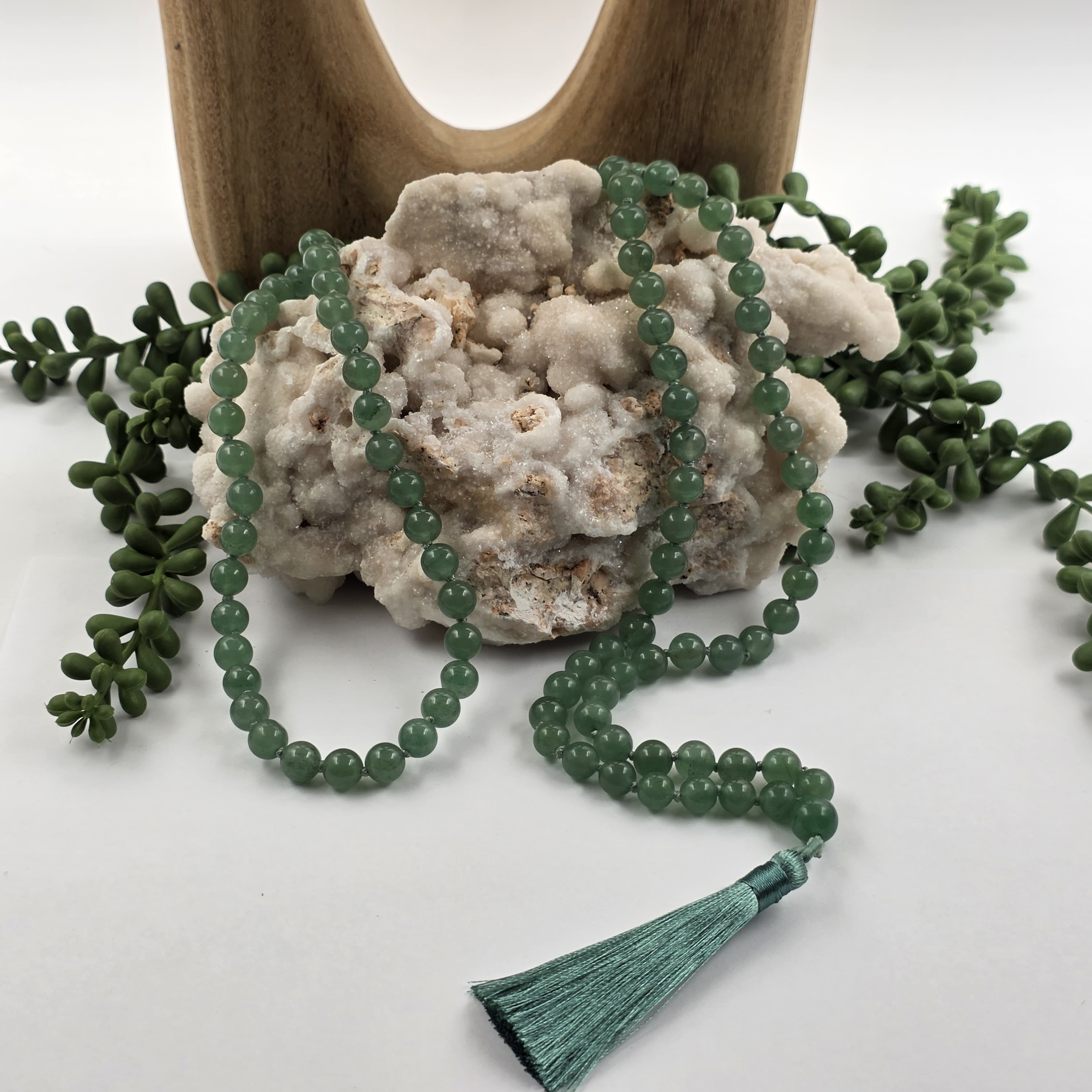 GREEN AVENTURINE - Mala - 108 Gemstone Beads -Fully KNOTTED