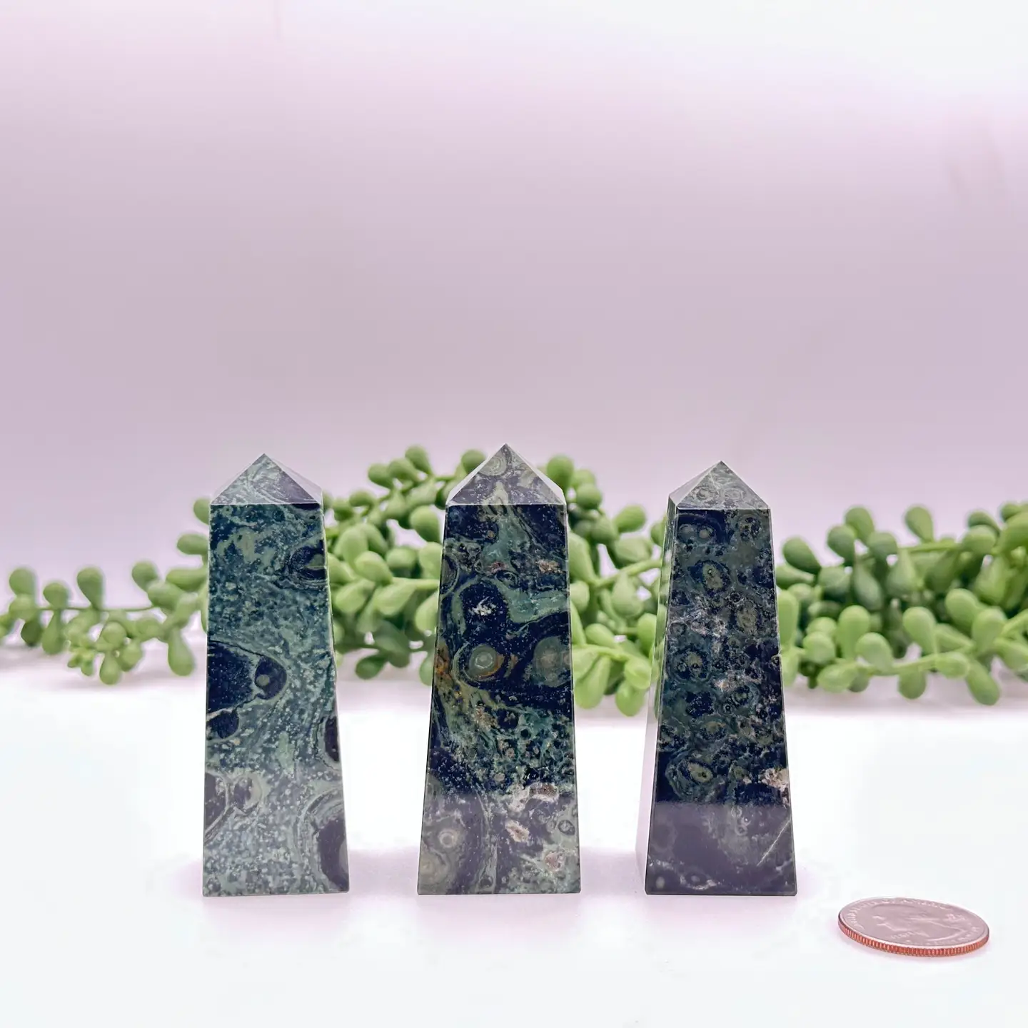 Kambaba Jasper Tower Obelisk 4 Faceted 7.5CM Aprox