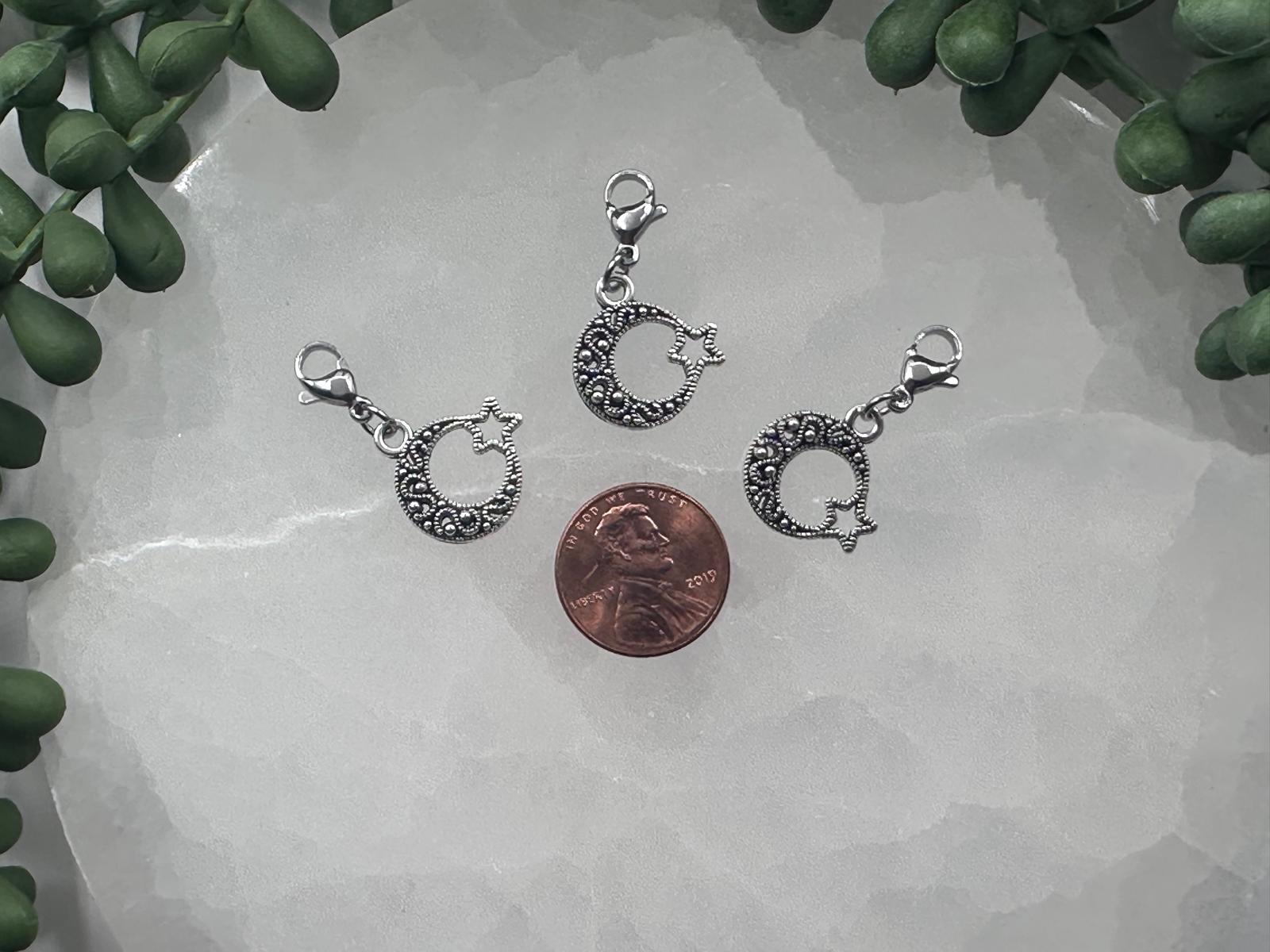 Charm - Moon and Star with Lobster Clasp