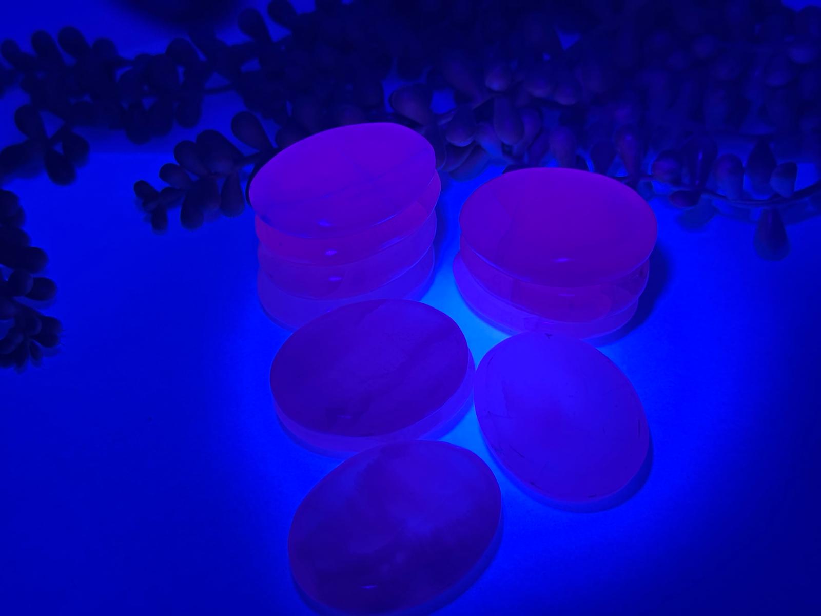 Pink Mangano Calcite Worry Stones 45x35x10MM