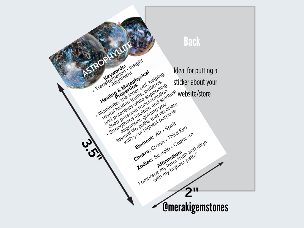 ASTROPYLITE - Metaphysical Gemstone Information Card