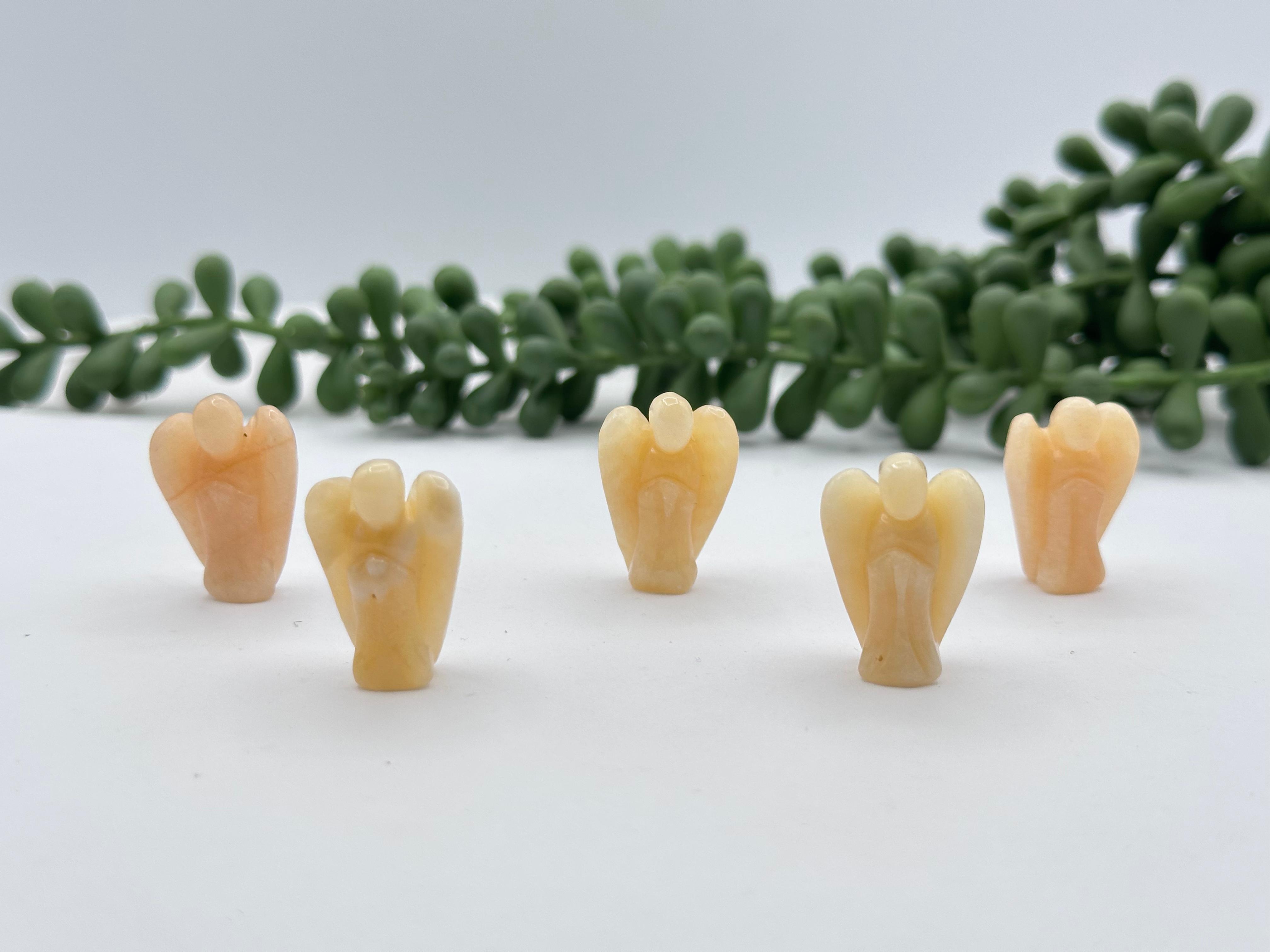 Yellow Jade Angel  1 Inch