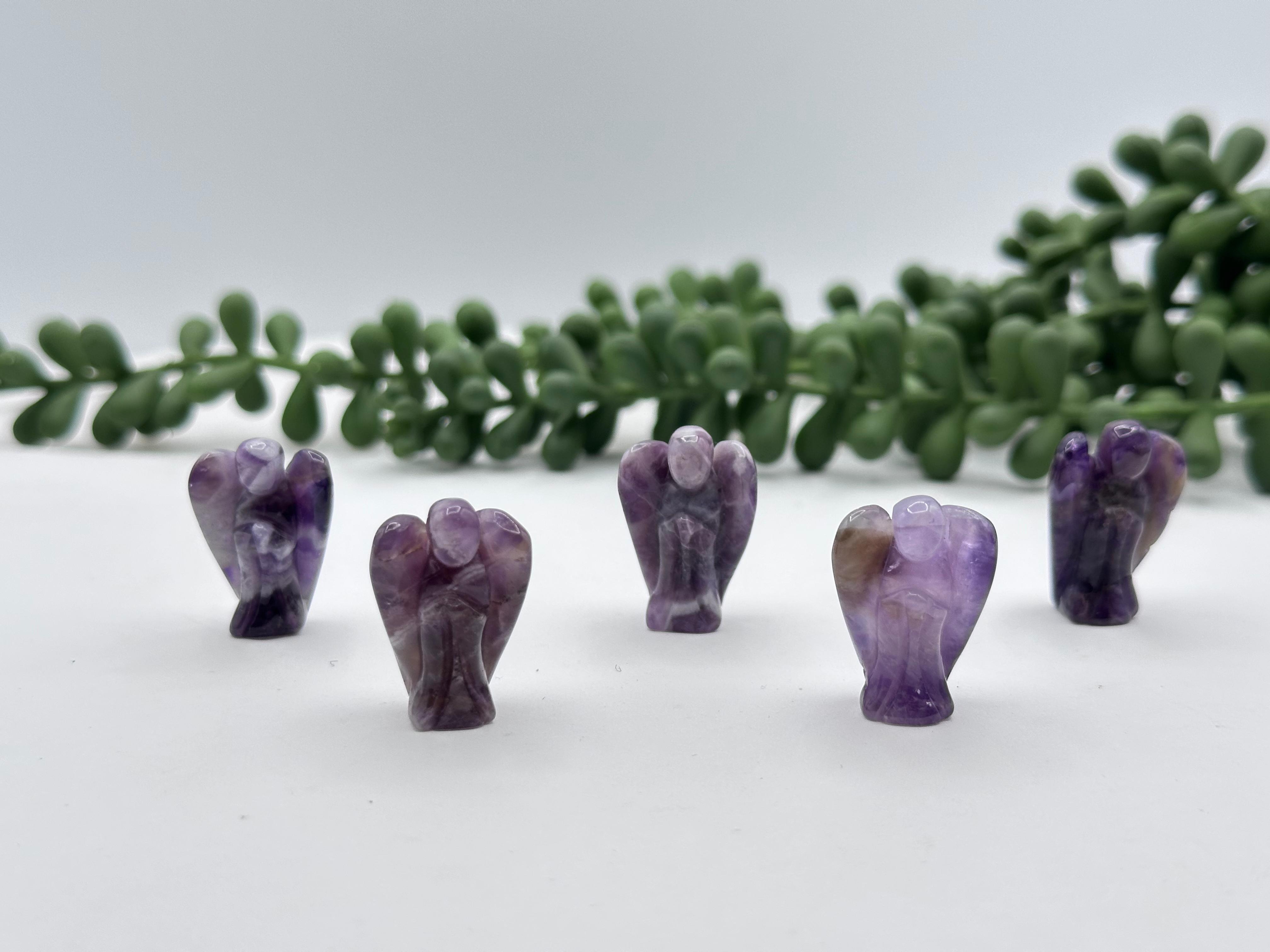 Chevron Amethyst Angel 1 Inch