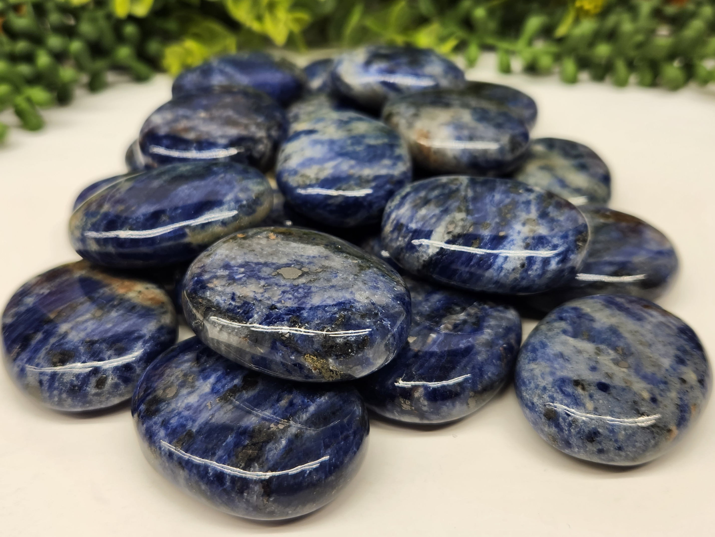 Sodalite Palm Stones/Pillow Shape Calibrated