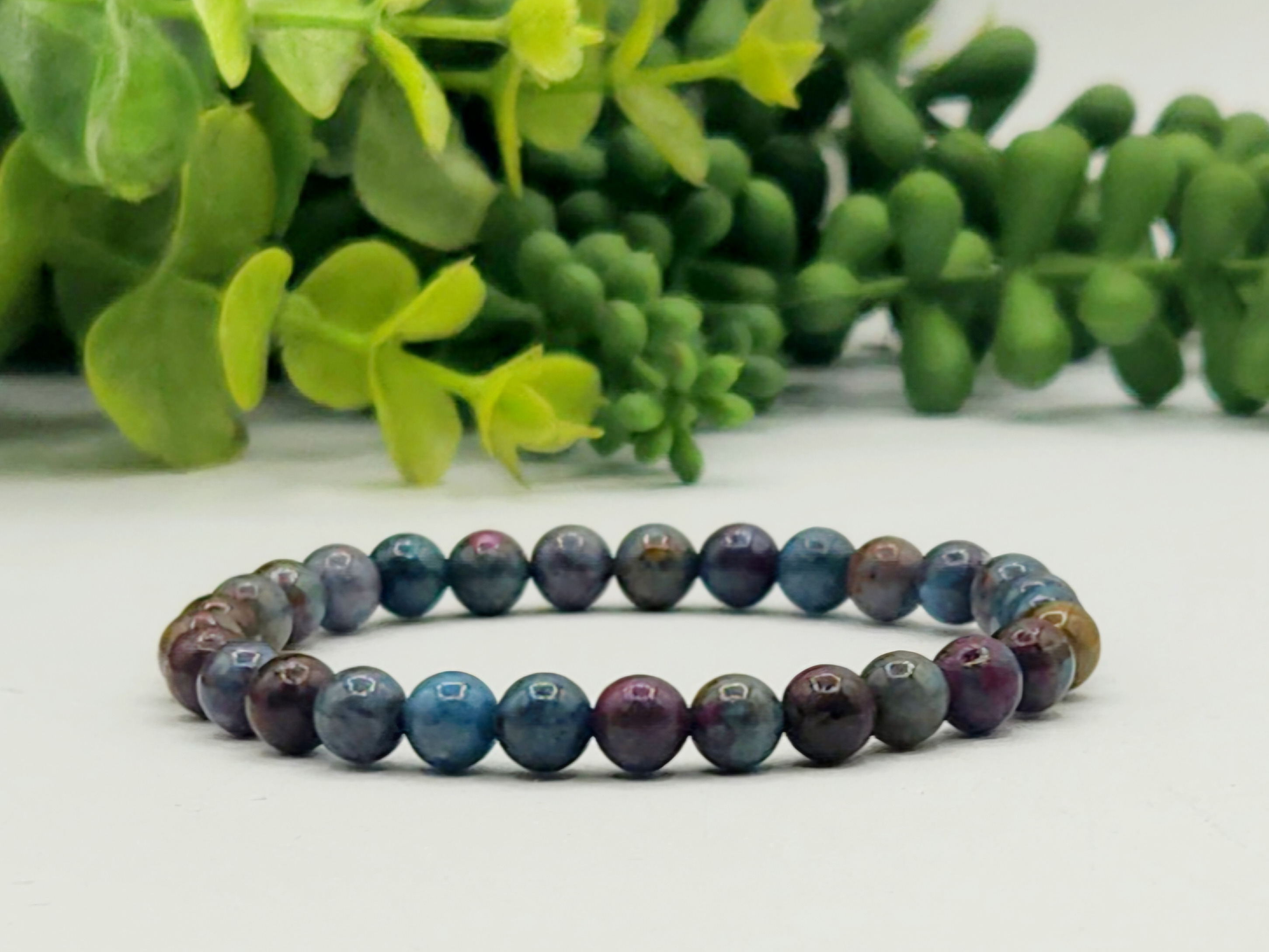 Ruby Kyanite Stretchable Bracelet 6MM beads