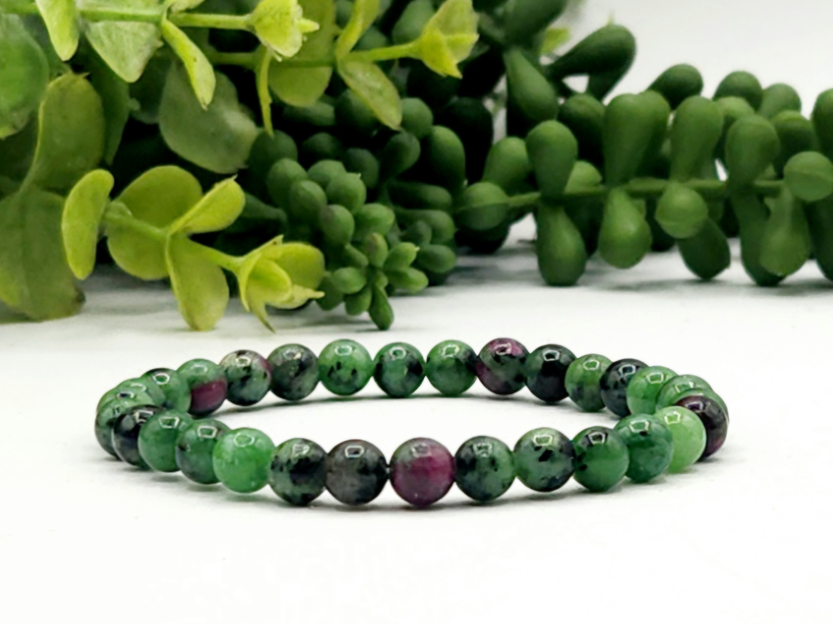 Ruby Zoisite Stretchable Bracelet 6MM beads