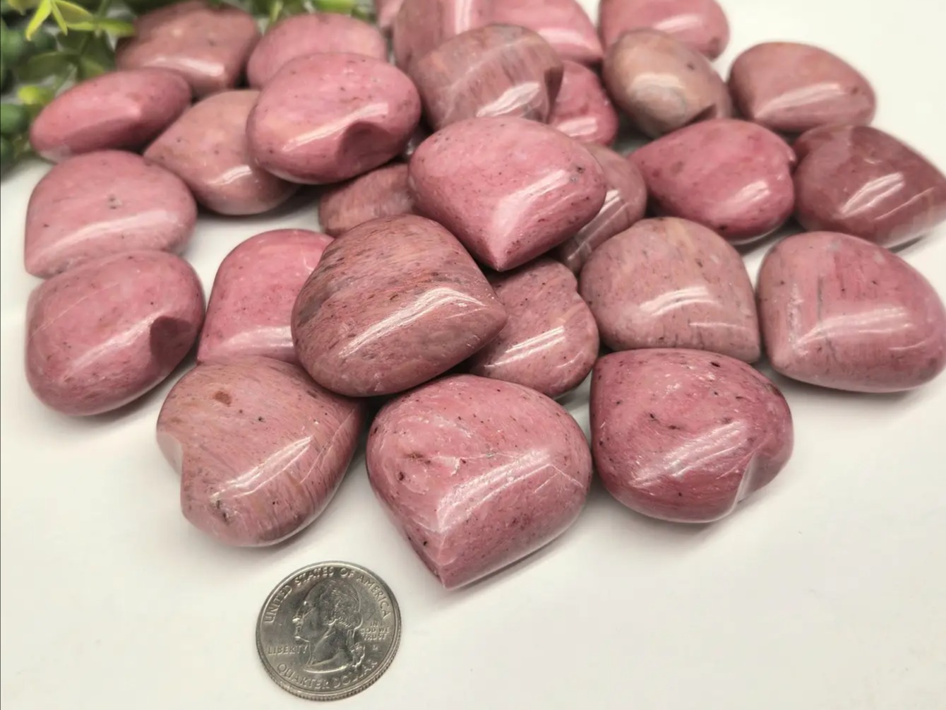 Pink Opal Hearts 40x40x20 Calibrated AAA