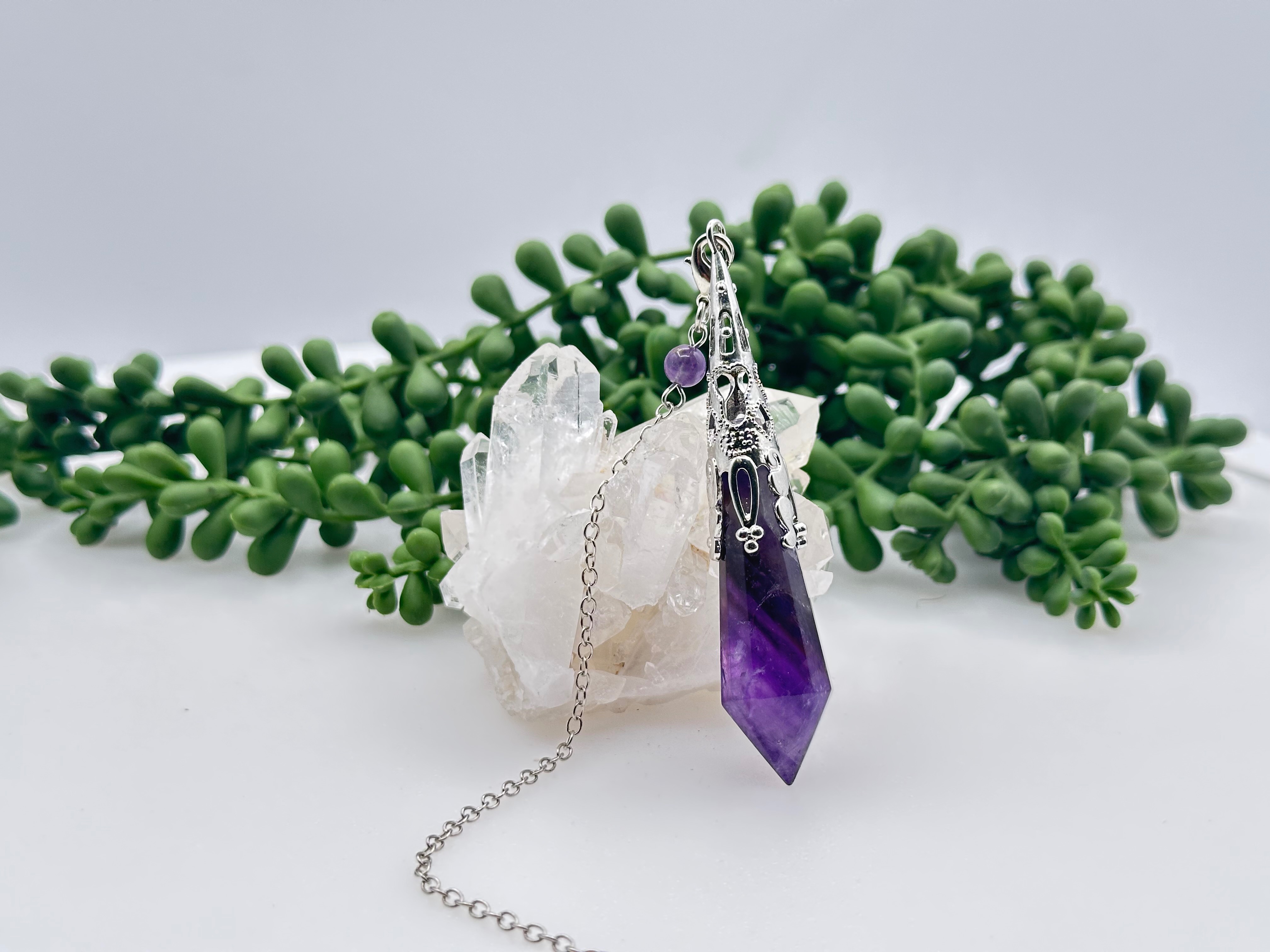Amethyst Art Deco Inspired Pendulum