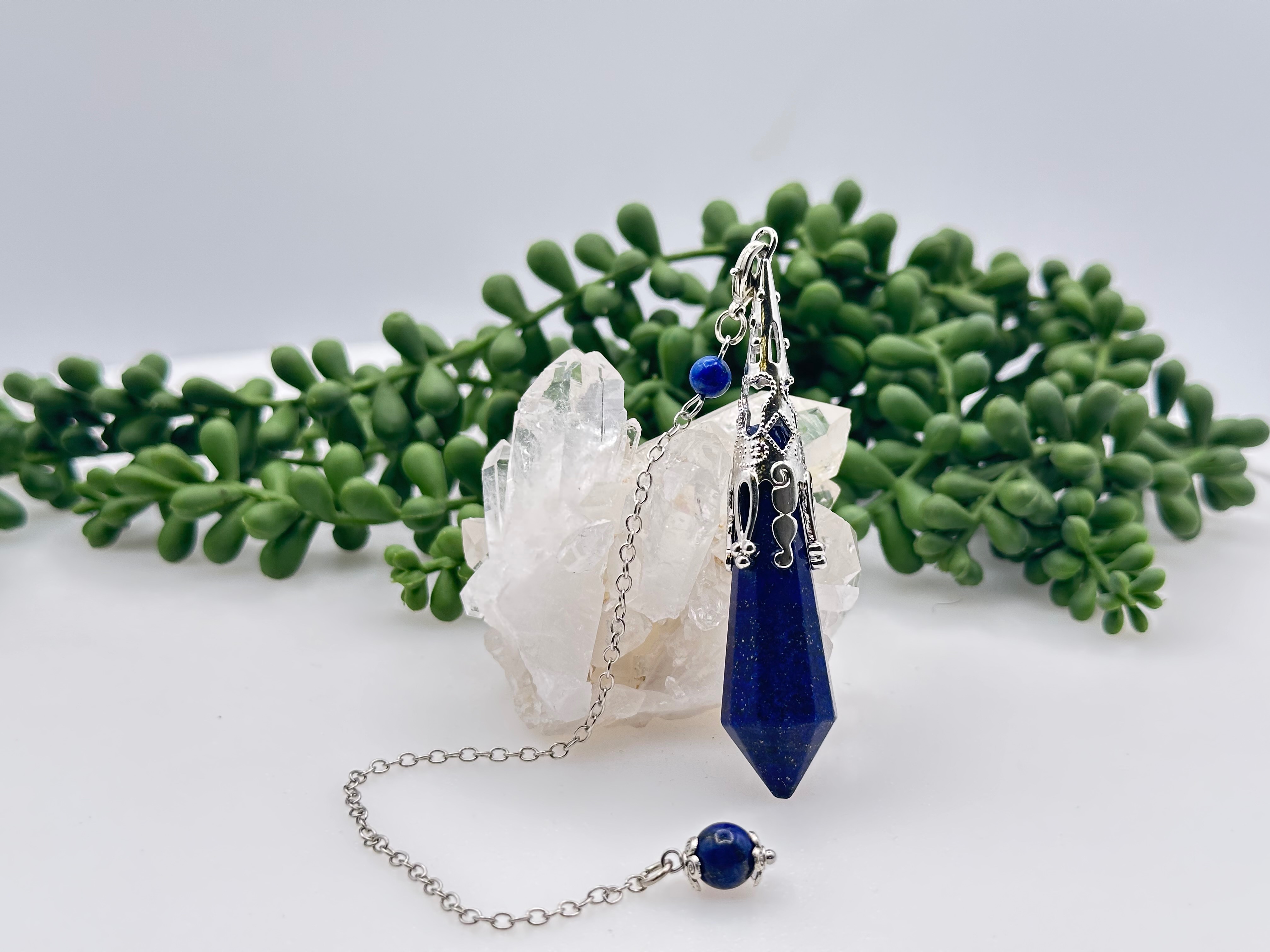 Lapis Lazulli Art Deco Inspired Pendulum