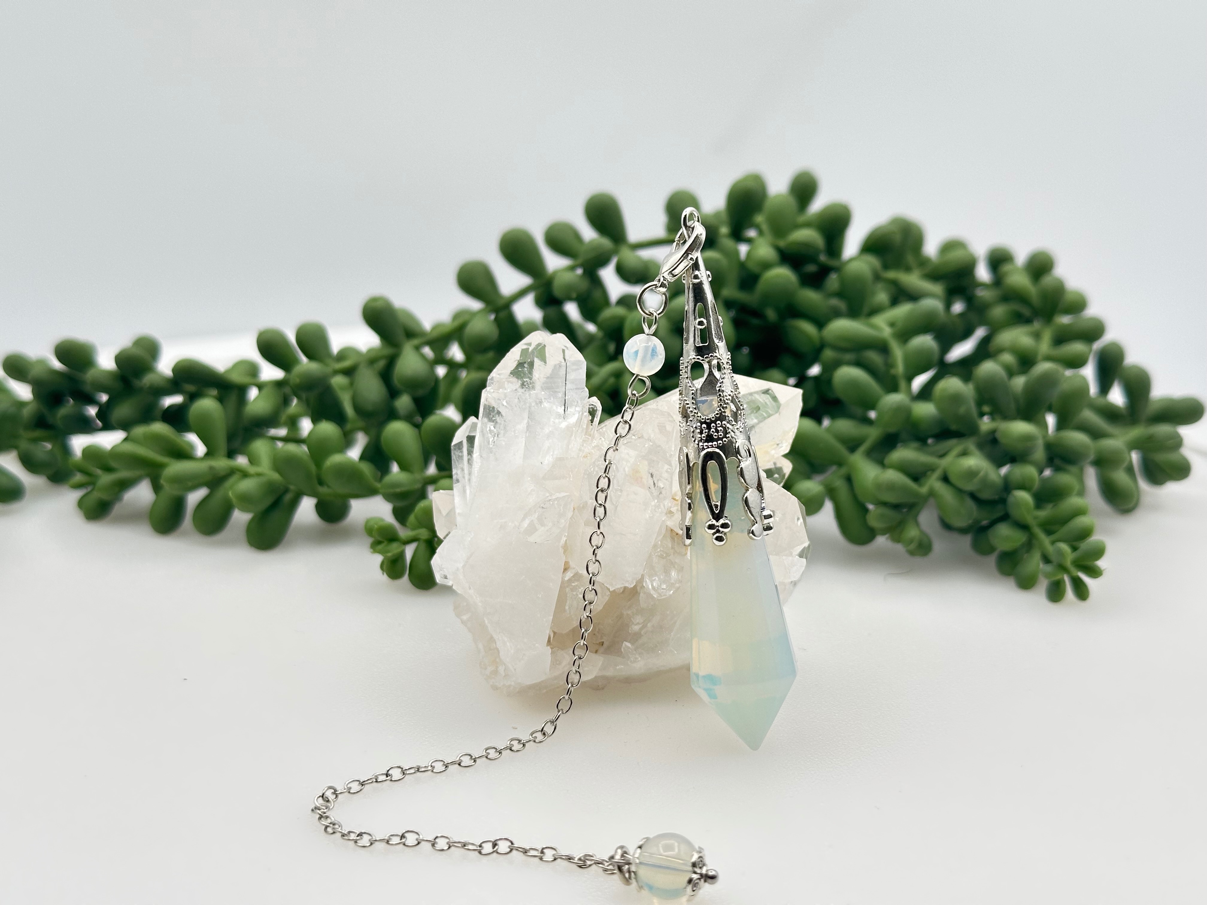 Opalite Art Deco Inspired Pendulum