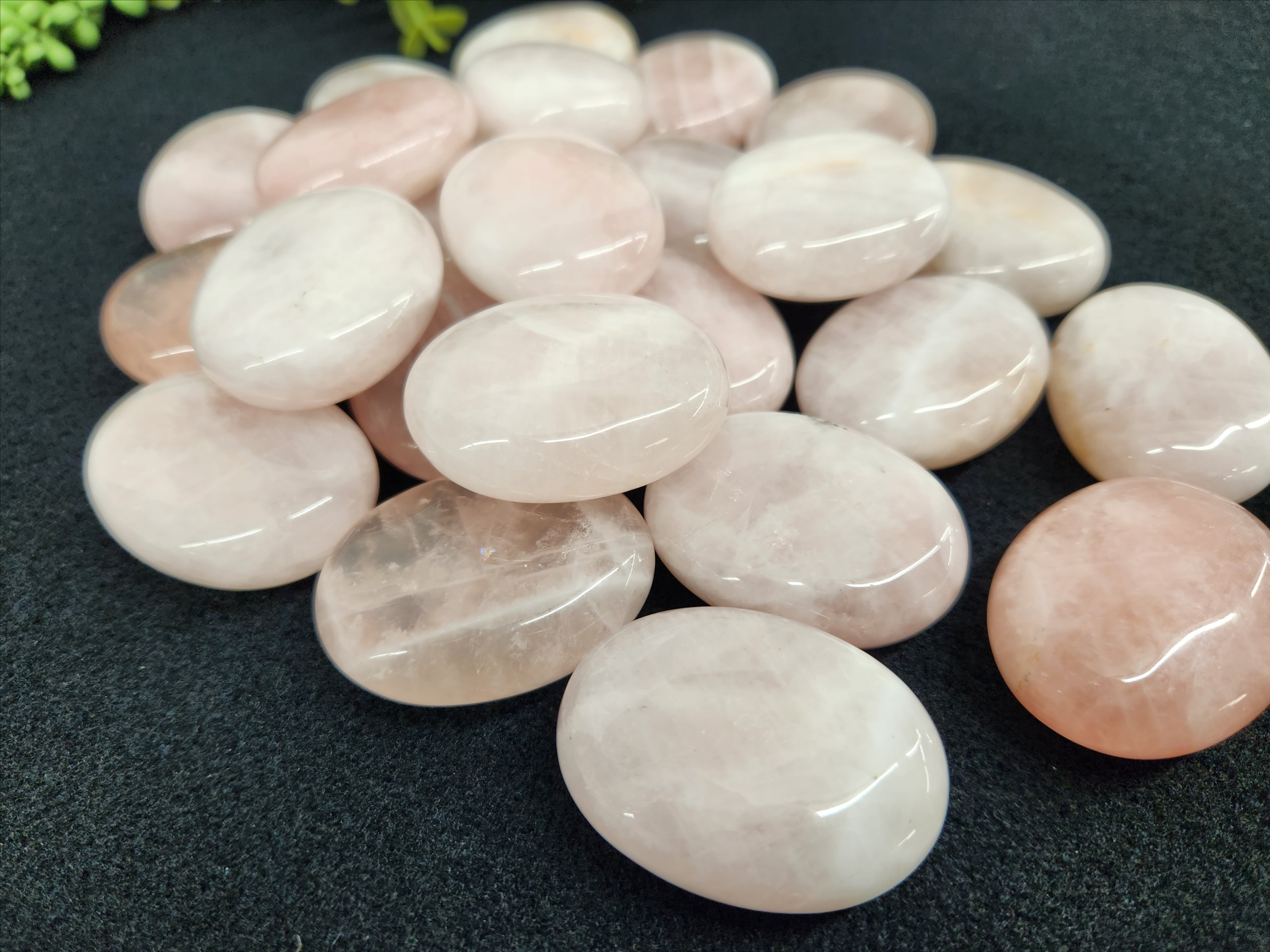 Rose Quartz Palm Stones / Pillow Shape Calibrated
